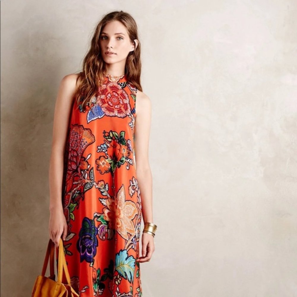 Maeve by Anthropologie Larkhill Floral Sleeveless Swing Dress w/ Pockets XXS